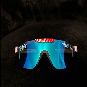 Blue Reflective Pit Viper Sunglasses